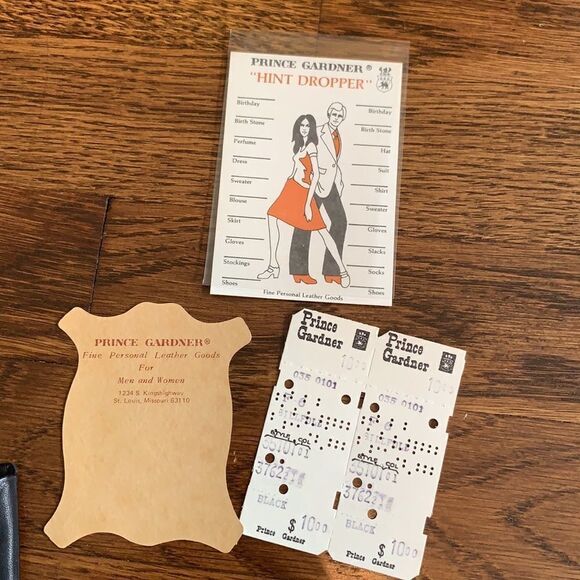 Vtg NWT 70s Prince Gardner black men’s wallet - Picture 7 of 10